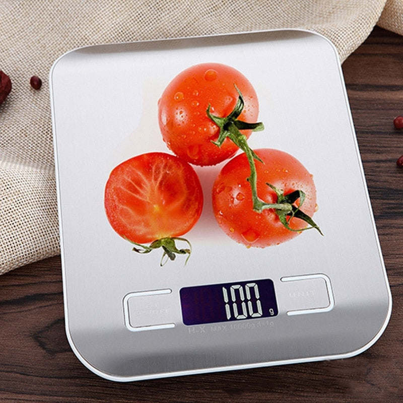 Rechargeable Stainless Steel Electronic Scales Kitchen Scales Home Jewelry Food Snacks Weighing Baking Tools