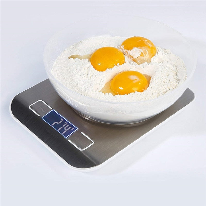 Rechargeable Stainless Steel Electronic Scales Kitchen Scales Home Jewelry Food Snacks Weighing Baking Tools