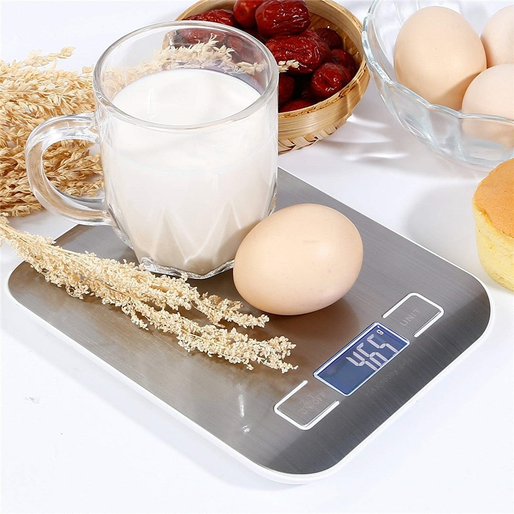 Rechargeable Stainless Steel Electronic Scales Kitchen Scales Home Jewelry Food Snacks Weighing Baking Tools